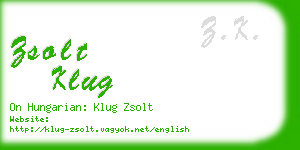 zsolt klug business card